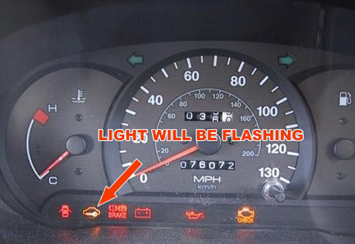 Renault clio immobiliser light flashing